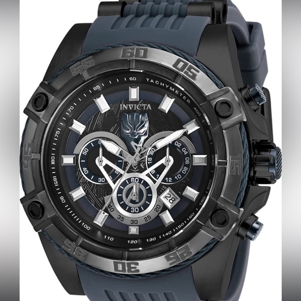 Invicta Men’s Marvel “Black Panther” Analog Chronograph Quartz Watch